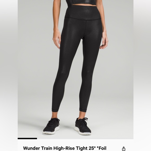 New with tags wunder train 25” radiant foil print black - Picture 1 of 6